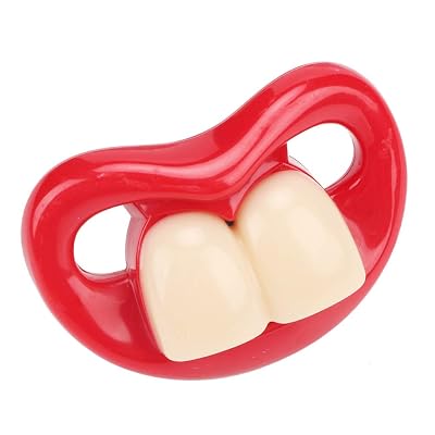 Funny Red Lip Silicone Baby Pacifier, Soft Gel Soother with Teeth Design