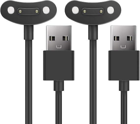 TUSITA Charger Compatible with TicWatch Pro 3 5 X E3 Smartwatch - 2 Pack, 1M