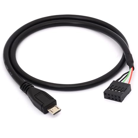 9 Pin USB Motherboard Female Header to Micro USB Male Adapter