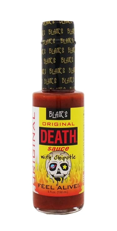 RetailSource Death Sauce with Chipotle and Skull Key Chain, Original, 5 oz.