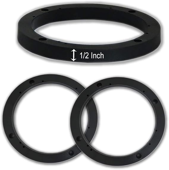 Universal 1/2 Inch Plastic Depth Ring Adapter/Spacer for 6.5" Car Speakers