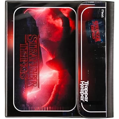 Mead Trapper Keeper Binder, Stranger Things, 1 Inch Binder with Folders and Pockets, Holds 8-12 x 11 Paper, Creatures 261138C