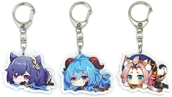 EBTY DREAMS Inc. - Set of 3 Genshin Impact Acrylic Keychain Ganyu, Keqing, Diona v1
