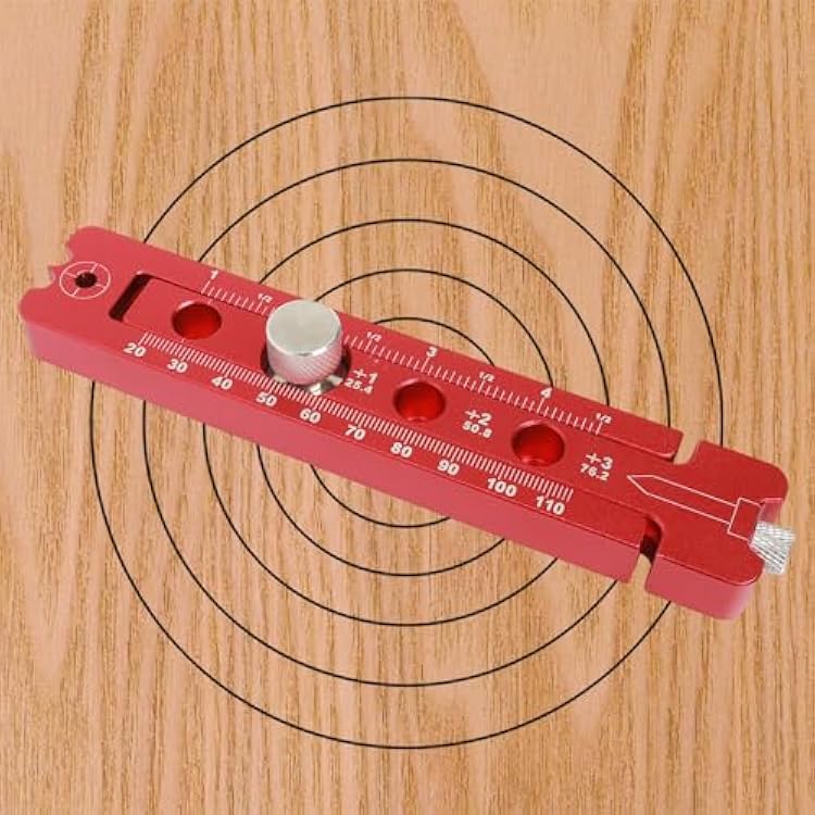Aluminum Alloy Woodworking Compass for CircleArc Drawing,MetricImperial Carpenter Fixed-Point Marking Gauge Circle Marking Woodworking Compass Tool for Drawing Repeatable Arcs Circles