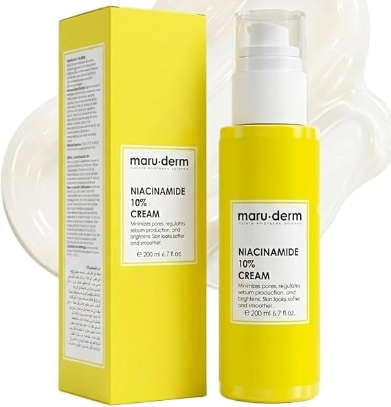 Maruderm Niacinamide%10 Leke Karşıtı ve Gözenek Görünümü İnceltici Krem – Düzensiz Cilt Tonu ve Dokusuna Karşı Yoğun Etkili Bakım Kremi, 200 ML