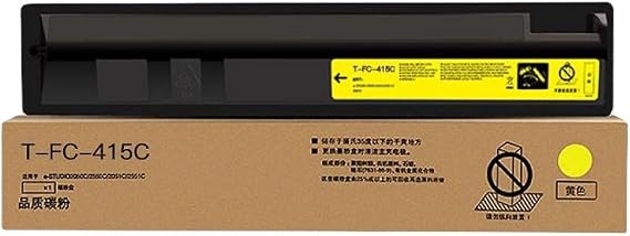 Compatible T-FC415C E U D P T-FC415 Toner Cartridge for 2515AC 3015AC 3515AC 4515AC 5015AC 2010AC 2110AC 2510AC(T-FC415-500g-Yellow)