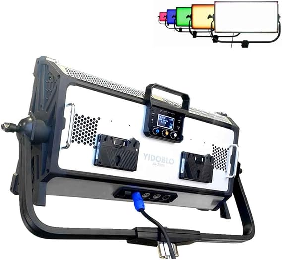 AI-3000C 300W RGBW LED Panel Lamp APP Control Soft LED Lamp 12 Photography Lighting Effects Set for Studio Video Film (Yidoblo AI-3000 C Black)