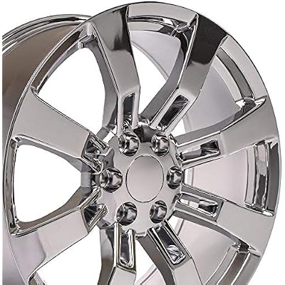 OE Wheels CA82 22 Inch Rim Fits Escalade Style 6x139.7 22x9 Chrome - Hollander 5409 1