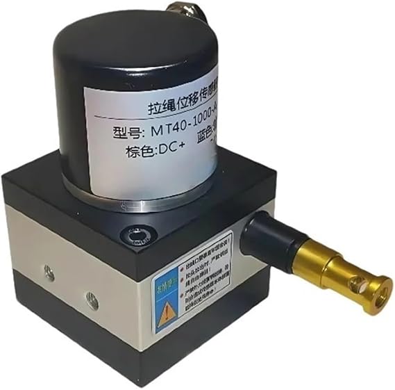 Cable Displacement Sensors 100mm-6000mm Pull Rope Displacement Potentiometer Draw Wire Sensor for Linear Position Measurement String Transducer(2500mm,400 Pulses)