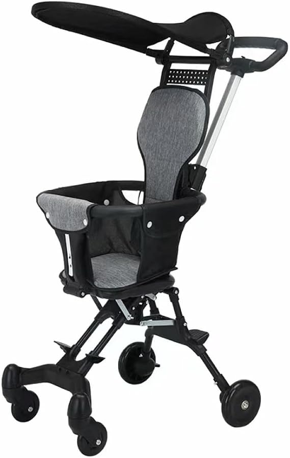 Baby Stroller Lightweight and Foldable Children's Handcart Two-way Baby Stroller for Outdoor Walking One Click Folding