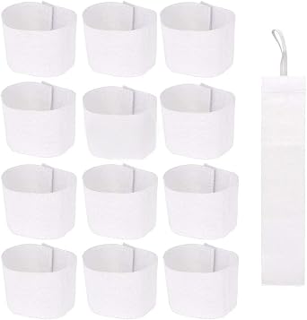11 Pcs White Armbands Soccer Football Rugy Captain Armbands Mourning Armband for Multipurpose Use,DIY,Restaurant,Team Sport,Hospital,School
