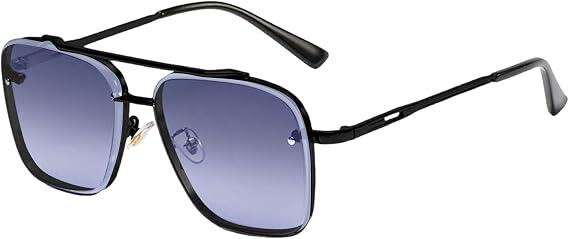 Fashion Oversized Square Gradient Sunglasses For Men Women Metal Sun Glasses 63mm