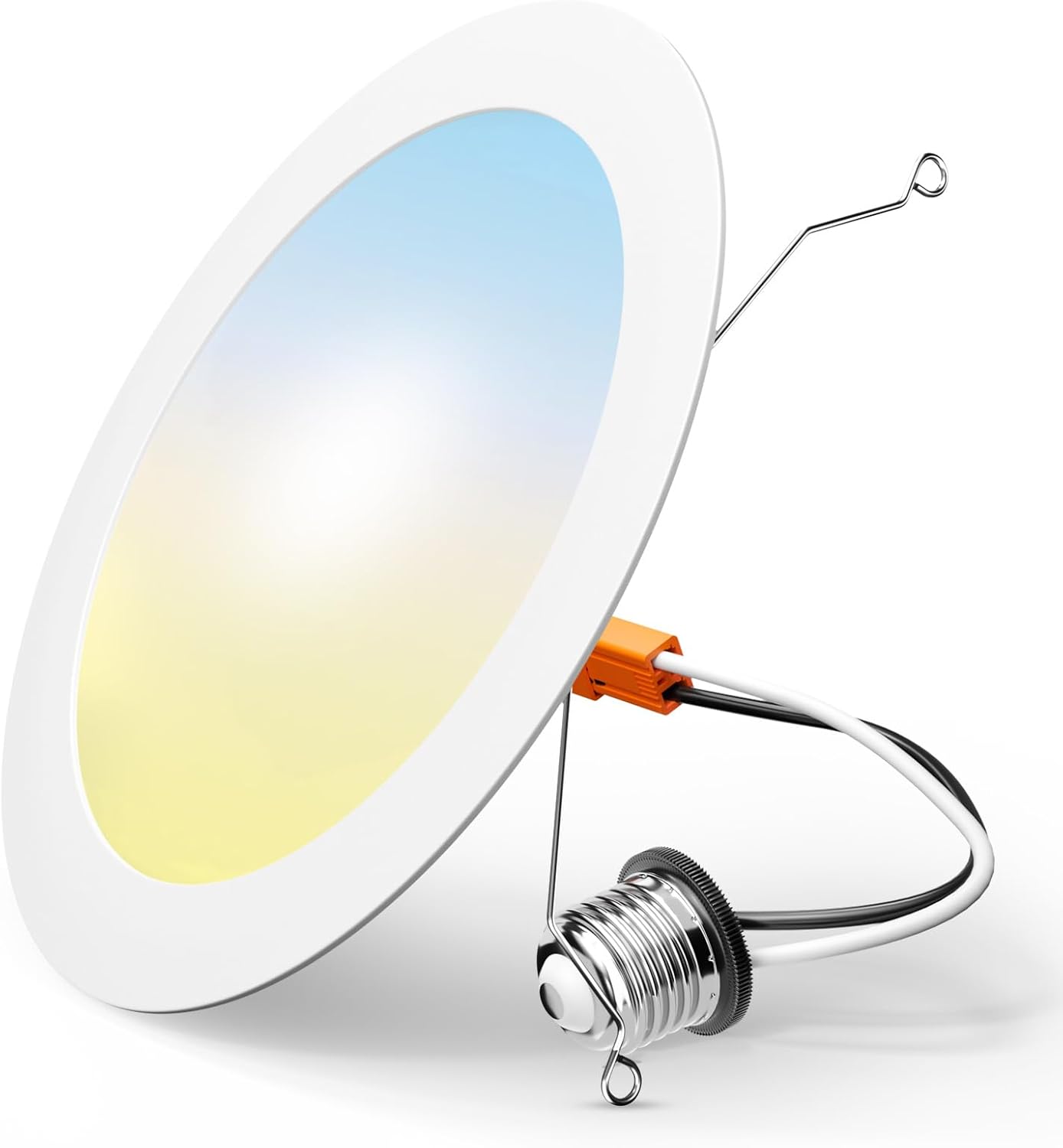 FREELICHT 1 Pack Retrofit LED Recessed Lighting 6 Inch, Selectable 2700K3000K4000K5000K6000K, Dimmable Flat LED Can Lights, 10W=110W, 1000LM, IC & Damp Rated, ETL & FCC Certified