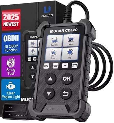 OBD2 Car Diagnostic Scanner Code Reader Check Engine Light Reset Tool Compatible with All OBD II Vehicles Live Data, Freeze Frame, EVAP, O2 Sensor Plug & Play No App Needed