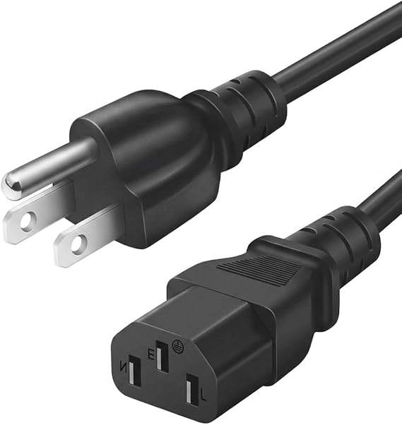 RenoJ AC Power Cord for Vibration Plate, Walking Pad, Treadmill, Elliptical, Universal 3 Prong Replacement Cable, Pure Copper Wire