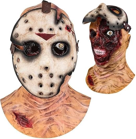 Scary Mask Horror Killer Demon Double Layer Mask Halloween Creepy Cosplay Party Masquerade Costume Props for Adults