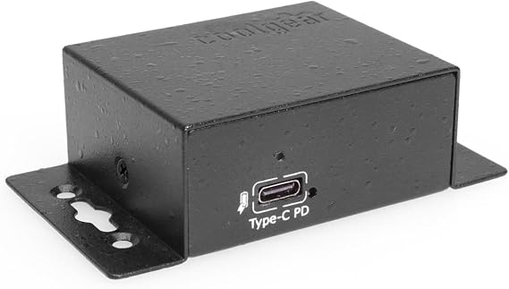 Coolgear ChargeIT! Mini 100W USB Type-C Power Delivery Charger - Secure Screw-Lock Connection, Multi-Protocol Fast Charging for Industrial & Heavy Duty Use