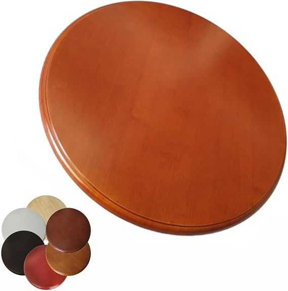 Lazy Susan Wooden Turntable, 360 Degree Round Rotating Serving Tray for Home Kitchen Tabletop,Multi-Color, Easy to Share Food(Regonia,60cm/24in)