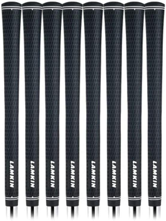 Lamkin Crossline Black Golf Grip Bundle (8 Piece), Oversize