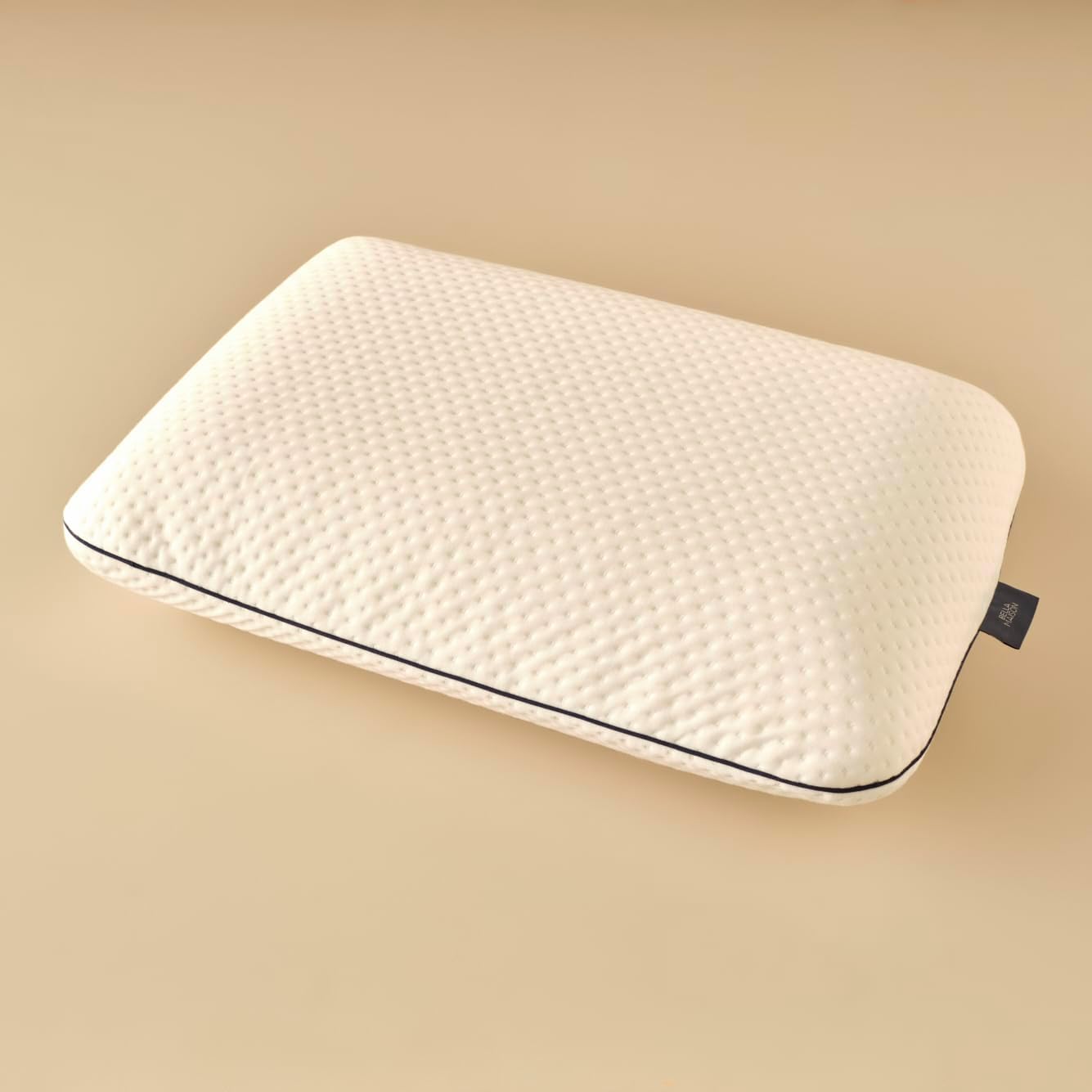 BELLA MAISON Relax Plain Outer Fabric: 65% Polyester 35% ViscoseInner Padding: 100% Viscoelastic Sponge Pillow, White, 60x40x13 cm