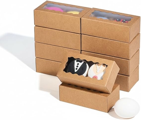 JCXGRVC small treat boxes with window - 100pcs candy box for chocolate