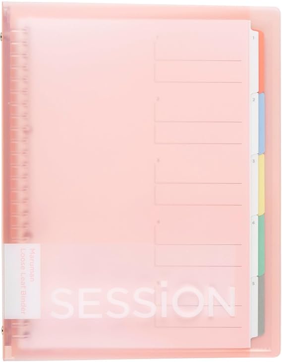 Maruman Session 26-Ring Binder, B5, 7.17"x10.12", Cherry Blossom