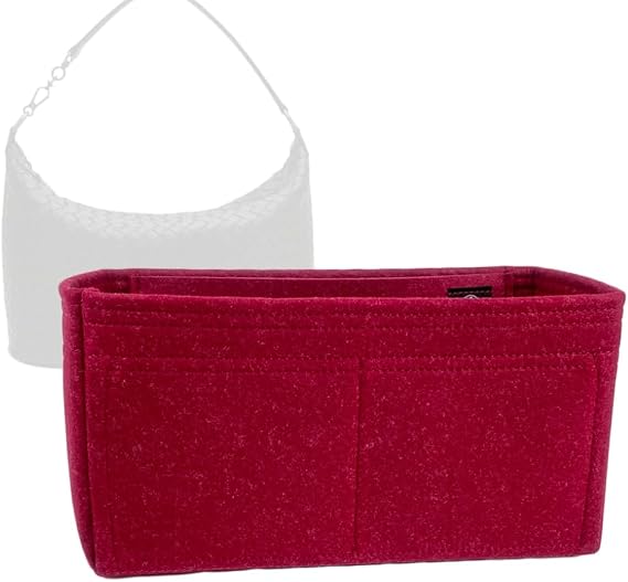 Bag Organizer for Bottega Veneta Intrecciato Shoulder Bag Small (Bag Length: 25cm) - Premium Felt Purse Handbag Insert Liner Shaper (Handmade) Soft Structure Support (20 Color Options)