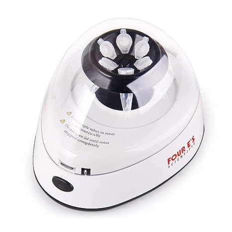 Four E's Scientific Mini Centrifuge with 2 Interchangeable Rotors,5400rpm