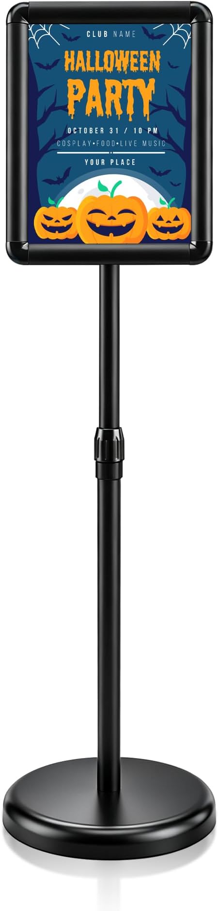 Standing Sign Holder, 8.5 x 11 Sign Stands for Display, Black, 1-Pack