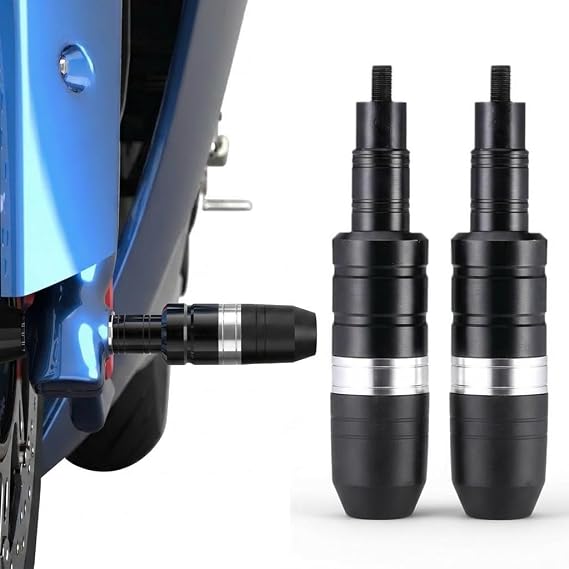 2PCS Motorcycle Frame Sliders for Kawasaki Z H2 ZH2 Zh2, CNC Aluminum Crash Protectors, Anti-Fall Engine Frame Guard, Scratch Protection Accessories,B Silver