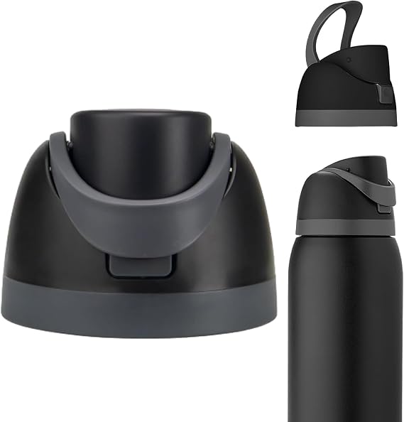 Replacement lid for Owala Freesip. Fits Owala Freesip Cups 16oz, 24oz, 32oz and 40oz. BPA Free One Button Replacement Accessory For Owala Free Sip Black