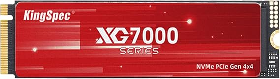 KingSpec XG7000 2TB NVMe SSD PCIe 4.0-7400MB/s Read Speed, 3D TLC NAND M.2 2280 Internal SSD, Compatible with Gaming PC, Laptop, PS5 Console