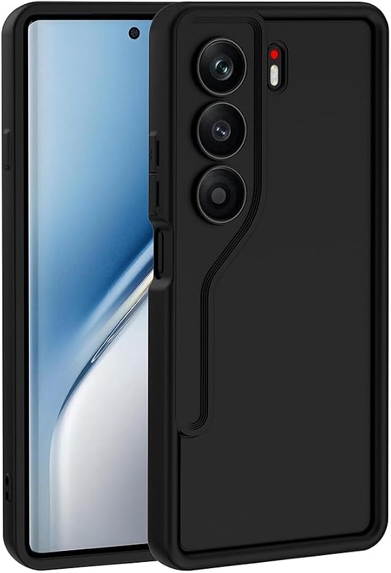 Spia Tecno Camon 40 Pro ile Uyumlu Kılıf Siyah Kamera Korumalı Tage Kapak (Tecno Camon 40 Pro ile Uyumlu, Siyah)
