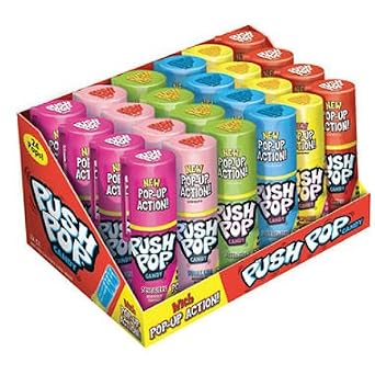 Push Pop Assorted Flavors - 24 Count (6 Pack)
