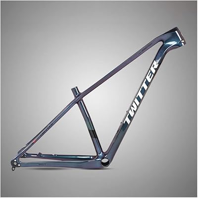HIMALO Carbon Fiber Bike Frame 27.529er Hardtail Mountain Bike Frame 151719 Disc Brake Thru Axle 12x148mm Boost Frame XC Internal RoutingSilver,29  19