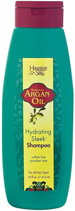 Hawaiian Silky Argan Oil Hydrating Sleek Shampoo, 14 Ounce