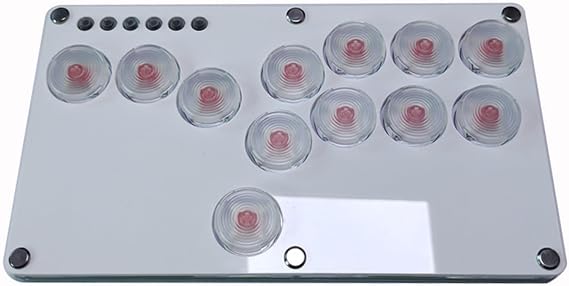 KCZZ レバーレス アーケードコントローラー レバーレスコントローラー ゲーム機 ゲームパッド 超薄型 高精度＆応答性の高いリニア薄型オプティカルスイッチ 12ボタン ゲーム機 PS4 & PC & Switch 用 スタイル1