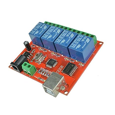 New 12V USB Relay 4 Channel Programmable Computer Control for Smart Home