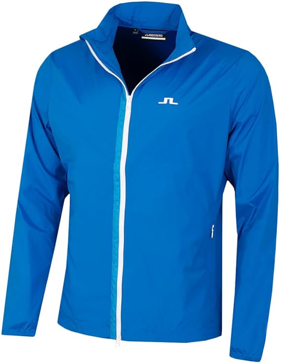 J.Lindeberg Men's Ash Light Packable Golf Jacket - Lapis Blue - XXL