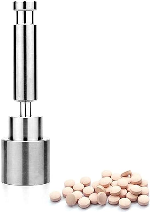 Hand Tablet Press Machine, Stainless Steel Pill Press for DIY Tablet Making, Sugar Slice and Milk Tablet Molding Tool for Home Kitchen