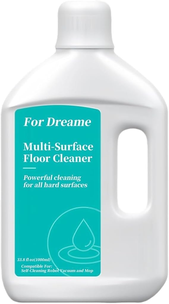 DREAME Robot Süpürge Temizleme Solüsyonu 1000 ml, Derin Temizlik için Özel Formül, X40, L10 Prime, L10s Pro, X60 Complete, Matrix 10, L50 Ultra ve Diğer Modeller ile Uyumlu