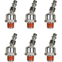 Industrial Swivel 1/4" NPT Male Quick Connect Air Tool Fittings - 6 Pack ... (Industrial/Milton (M) Style)