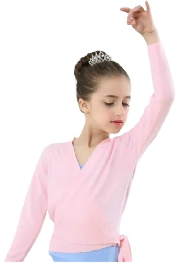 Ballet Wrap Top Girl Ballet Warm Up Kids Ballet Leotard Crop Top Dance Shawl Jacket Cardigan Coat
