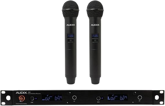 Audix AP42 OM5 Dual Handheld Wireless Microphone System for Musical Performances and Public Speaking - B Band
