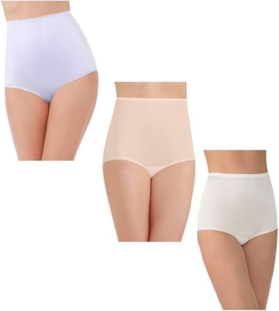 Vanity Fair Women's Plus Size Perfectly Yours Ravissant Tailored Brief Panty 15712,Star White/Fawn/Candleglow, 3X-Large/10