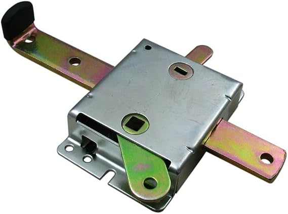Fehr Garage Door Locking Side Latch Mechanism, Right Hand Throw, Zinc Plated