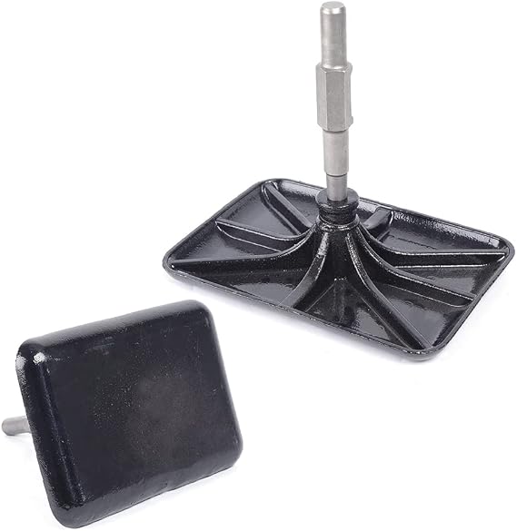 Portable Compactor Rammer Plate, 12.2" Jack Hammer Compactor Plate, Tamper Plate Manganese Steel Builder Tool, for Architectural, Industrial and Commercial Applications