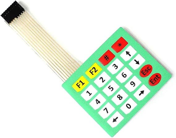 4Pcs 4x5 Keys Matrix Array 20 Key Keypad Membrane Switch Control Panel for Arduino