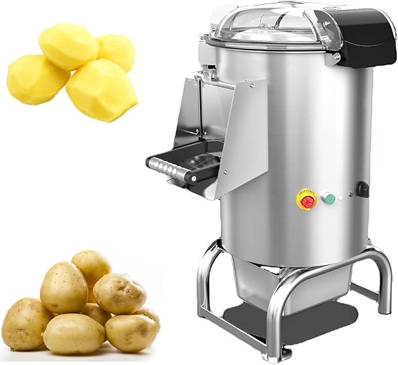 Commercial Electric Potato Peeler Machine, 70-100Kg/Hour Stainless Steel Potato Peeler Washer, 550W Automatic Peeling Tool for Taro Ginger Peeling Sweet Potatoes