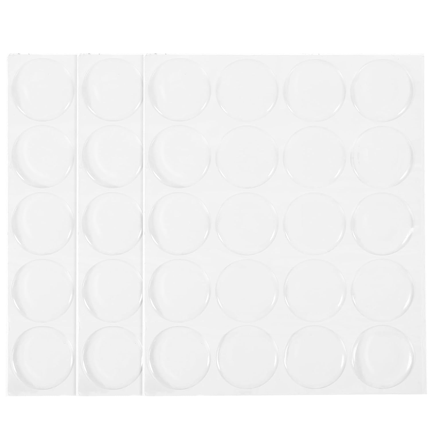 EXCEART 60 Pieces Epoxy Stickers Round Clear Cabochon Stickers DIY Craft Jewellery Making Accessories for Bottle Cap Pendant 25 mm